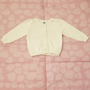 baby girl white cardigan sweater